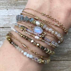 Moonstone wrap bracelet